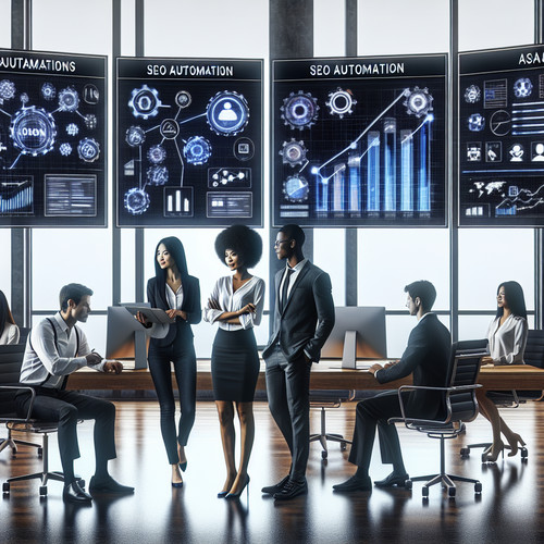 An image illustrating Case Study Examples of n8n SEO Automation Across Industries