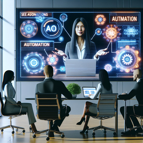 An image illustrating Automation Interviews Balancing AI and SEO Automation