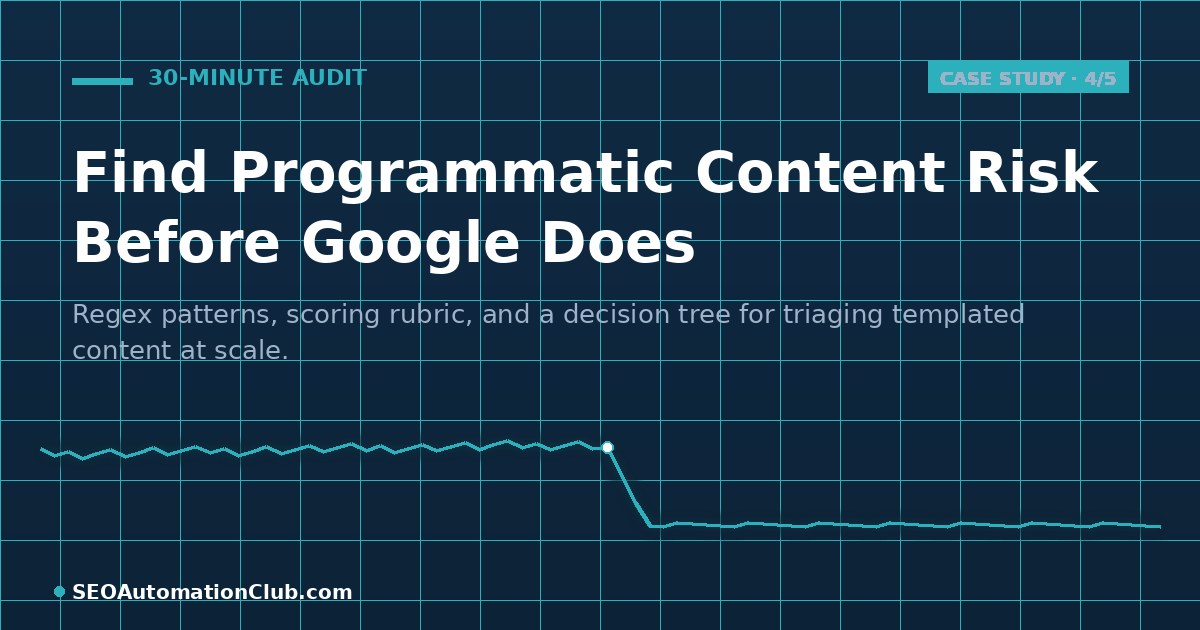 30-minute audit for programmatic content risk