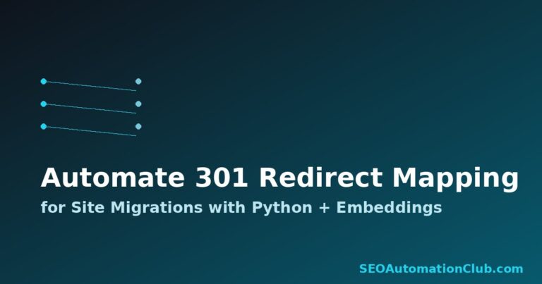 Automate 301 Redirect Mapping for Site Migrations with Python and Embeddings