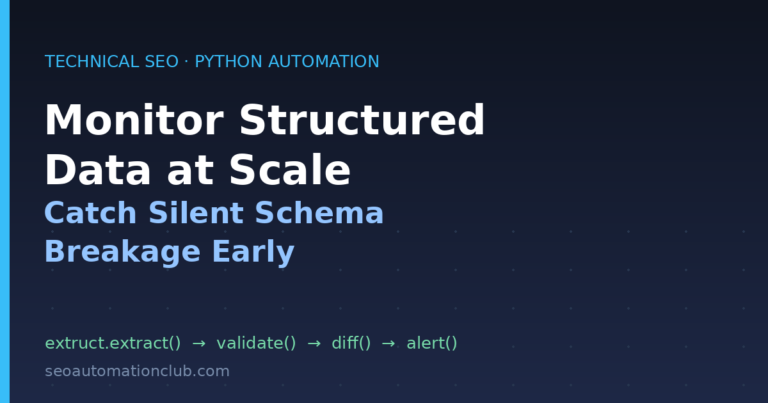 Diagram of a Python structured data monitoring pipeline: extract, validate, diff, alert