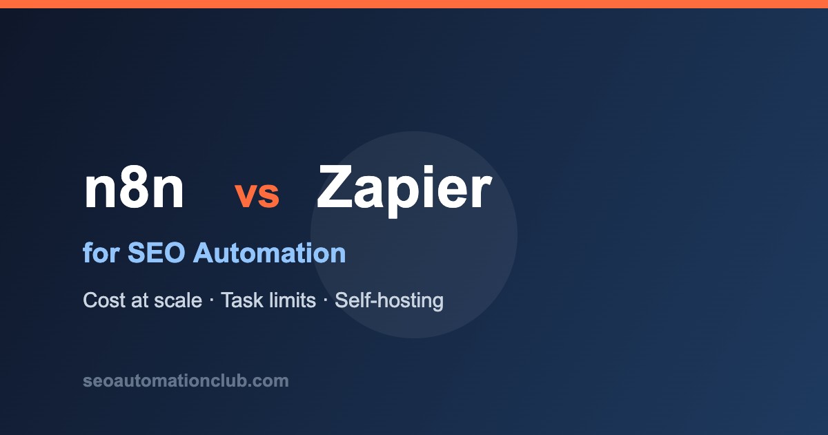 n8n vs Zapier for SEO automation comparison