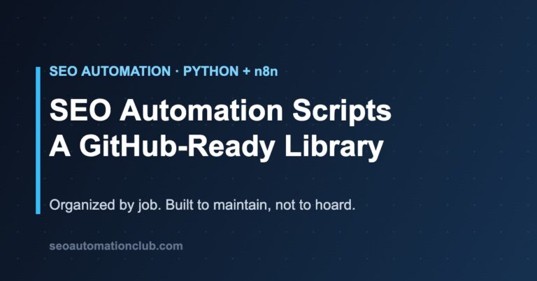 SEO automation scripts library in Python and n8n
